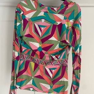 Emilio Pucci long sleeves top cowl neck| Luxury|Designer